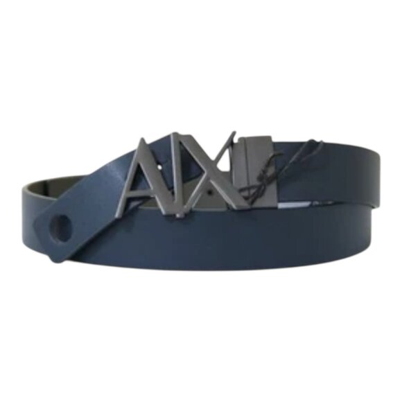 Armani Exchange Men’s Leather Reversible Belt Logo Buckle Size 36 NWT - Picture 2 of 10